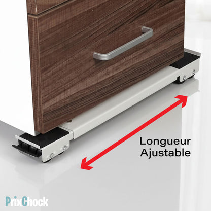 Kit de Déplacement pour Meubles – Barre + Roulettes