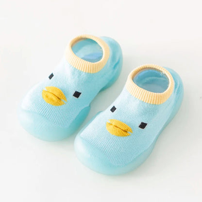 Chaussettes Bébé Antidérapantes Respirantes À Motif Canard Pour Des Premiers Pas Doux