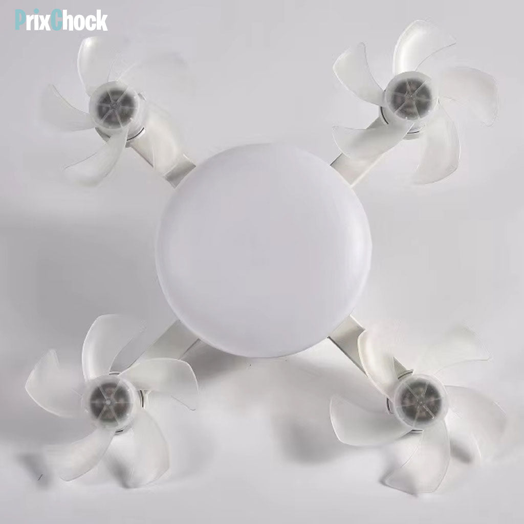 Lampe LED avec Ventilateur Pliable Télécommandée