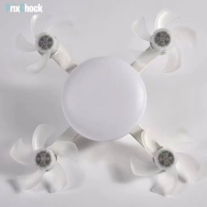 Lampe LED avec Ventilateur Pliable Télécommandée