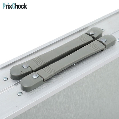 Table Pliante en Aluminium pour Extérieur – 4 Places avec Sièges Intégrés