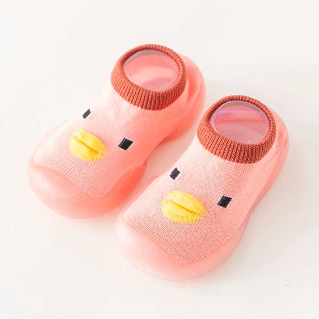 Chaussettes Bébé Antidérapantes Respirantes À Motif Canard Pour Des Premiers Pas Doux