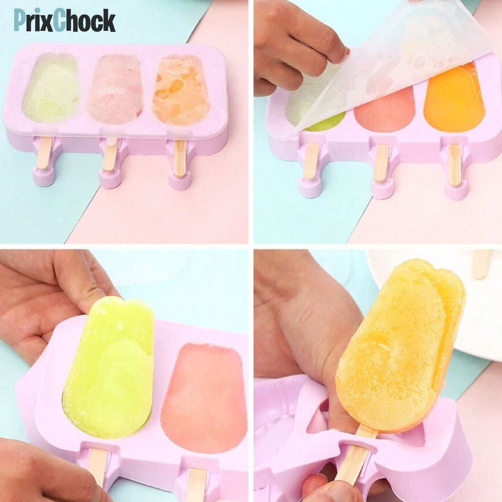 Kit Moules à Glace Réutilisables – Créez Vos Propres Glaces Maison !