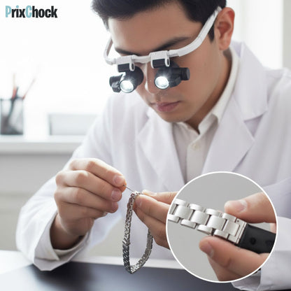 Lunettes Loupe Professionnelles à LED – Vision Précise pour Travaux de Détail