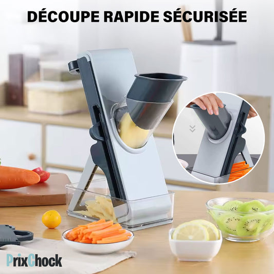Trancheuse à Légumes 4-en-1 Réglable – Rapide, Précise & Sécurisée