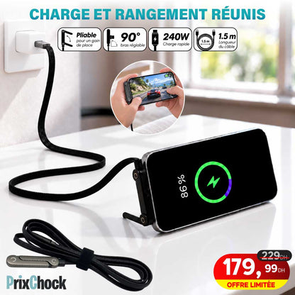 Câble de Charge avec Support Téléphone