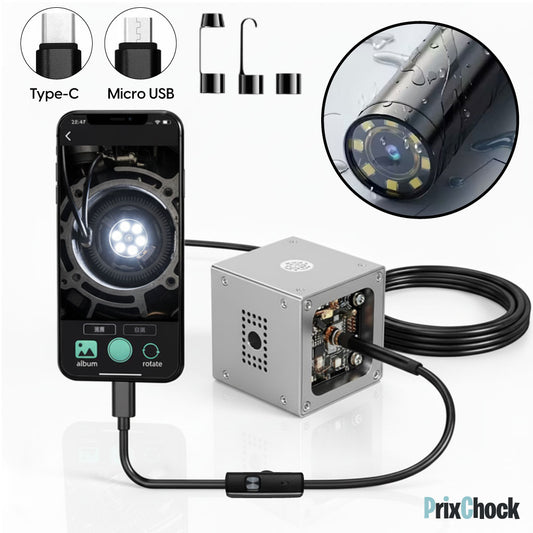 Caméra Endoscopique HD – Inspection Flexible avec LED