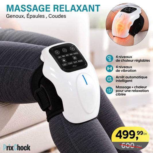 Masseur De Genou Chauffant Sans Fil – Chaleur & Massage