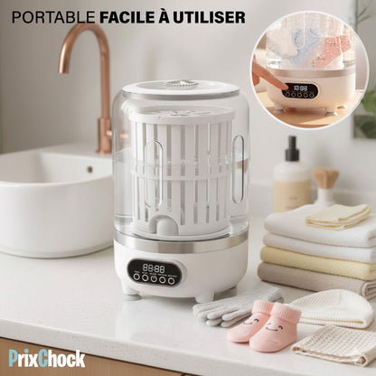 Mini Machine à Laver Portable 3-en-1 – Lavage, Rinçage & Nettoyage en Un Seul Appareil