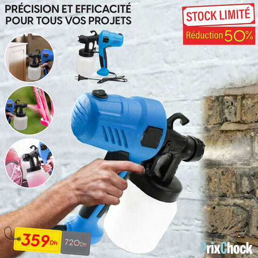 Pistolet À Peinture Électrique Avec Câble Et 3 Modes De Pulvérisation