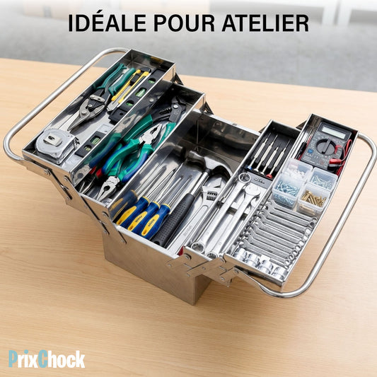 Boîte à Outils Métallique Pliante