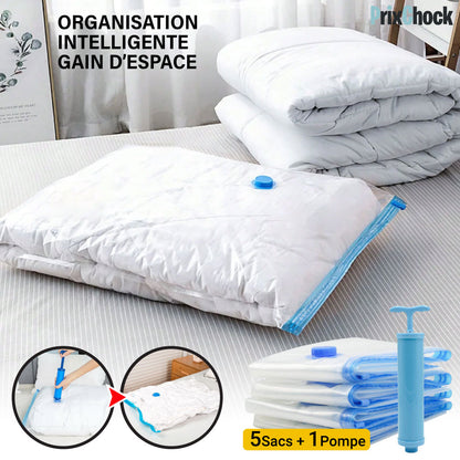 Sacs de Rangement Sous Vide – Gagnez Jusqu’à 75% d’Espace en Quelques Secondes