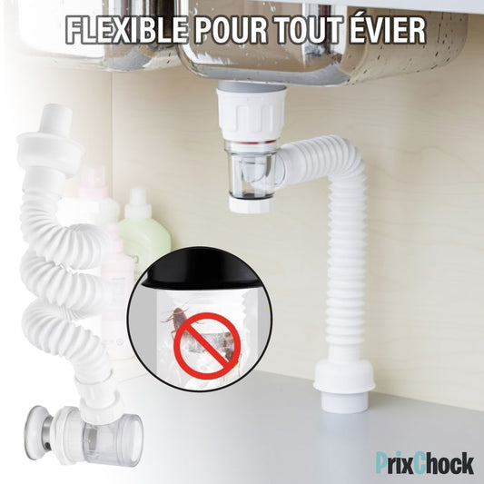 Siphon Flexible Universel – Évier & Lavabo