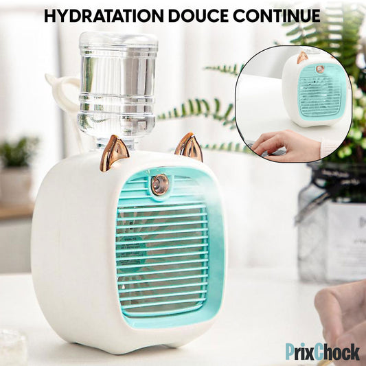 Humidificateur Ventilateur En Forme De Chat – Fraîcheur et Style pour Ton Espace !