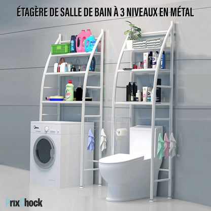 Organisateur De Rangement En Acier Inoxydable Pour Organiser Les Outils De Salle De Bain Avec Étagères.