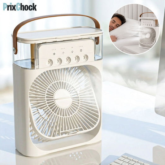 Mini Refroidisseur D’air Portable À Glaçons À 3 Vitesses avec LED intégré.