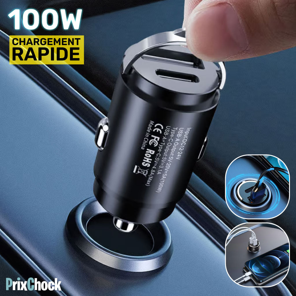 Chargeur De Voiture À Charge Rapide 100w Multi-compatible