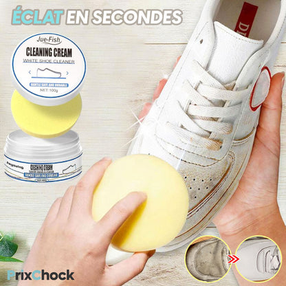 Crème Nettoyante Magique Pour Chaussures Avec Éponge Intégrée