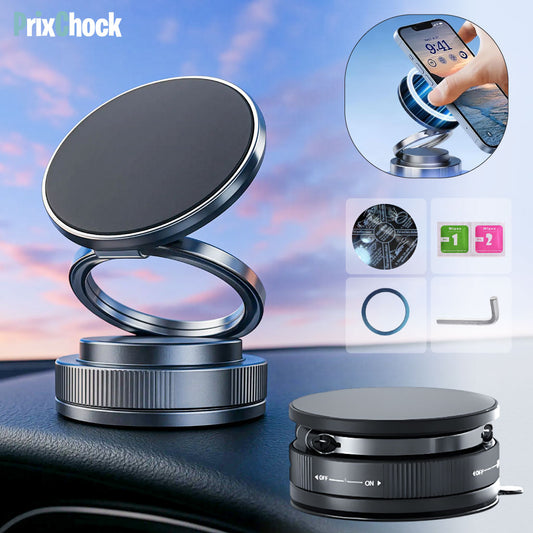 Support Téléphone Magnétique 360° à Ventouse – Fixation Solide & Angle Réglable à l’Infini !