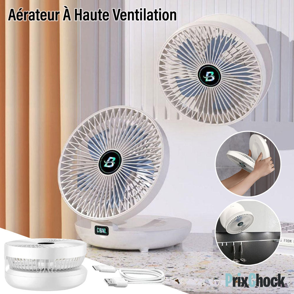 Ventilateur Réglable À Suspension Pliable Électrique Et Sans Fil