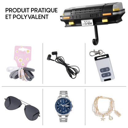 Porte-Clés Mural Voiture Rétro – Avec Phares LED