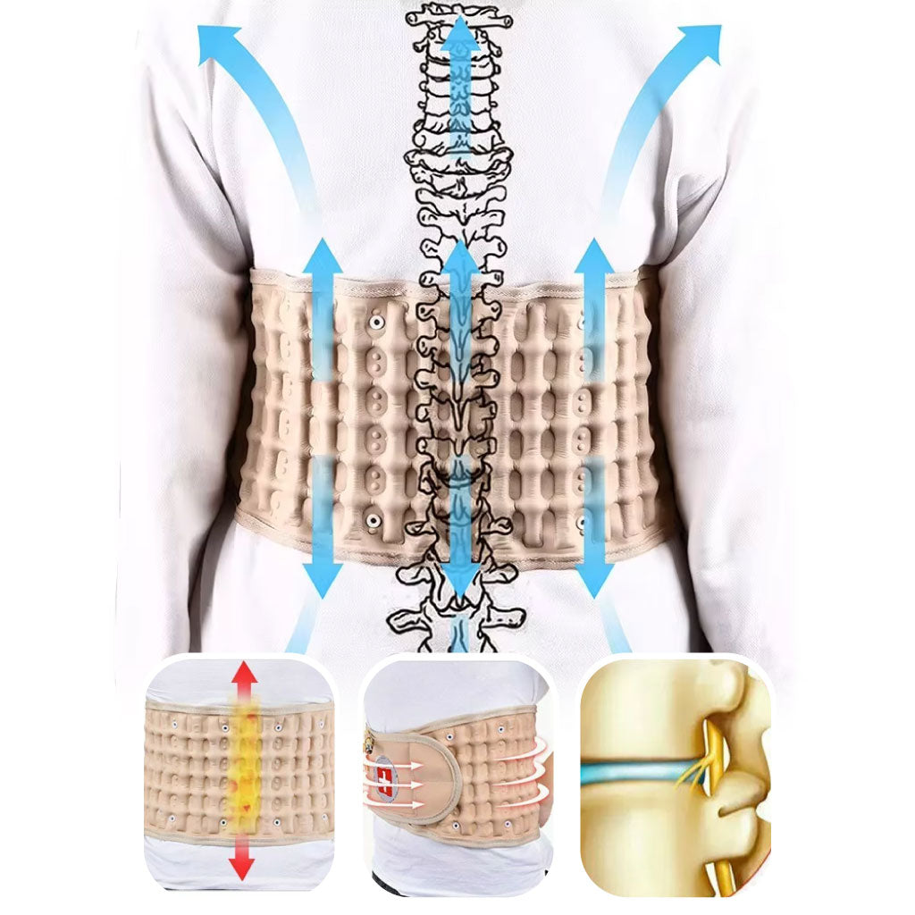 Ceinture Gonflable De Traction Respirant Et De Compression Réglable Pour Les Douleurs Lombaires