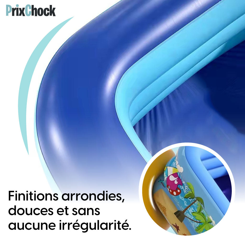 Piscine Gonflable pour Enfants avec Pompe Électrique – Montage Express & Amusement Assuré