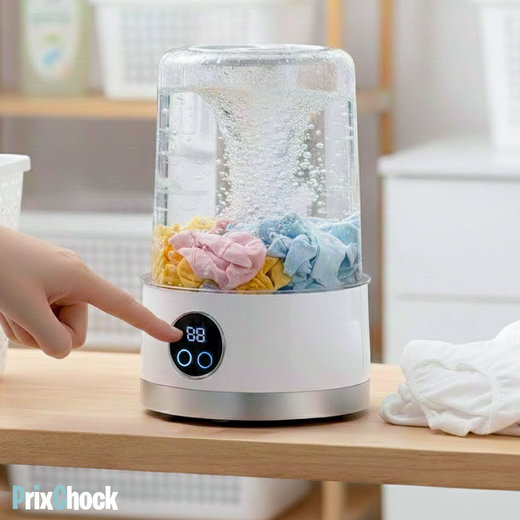 Mini Machine à Laver Intelligente Sans Fil – Compacte, Pratique & Efficace