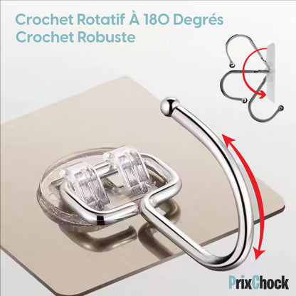 Crochets Muraux Adhésifs Ultra-Résistants – Fixation Sans Clous pour Cuisine, Salle de Bain & Bureau !