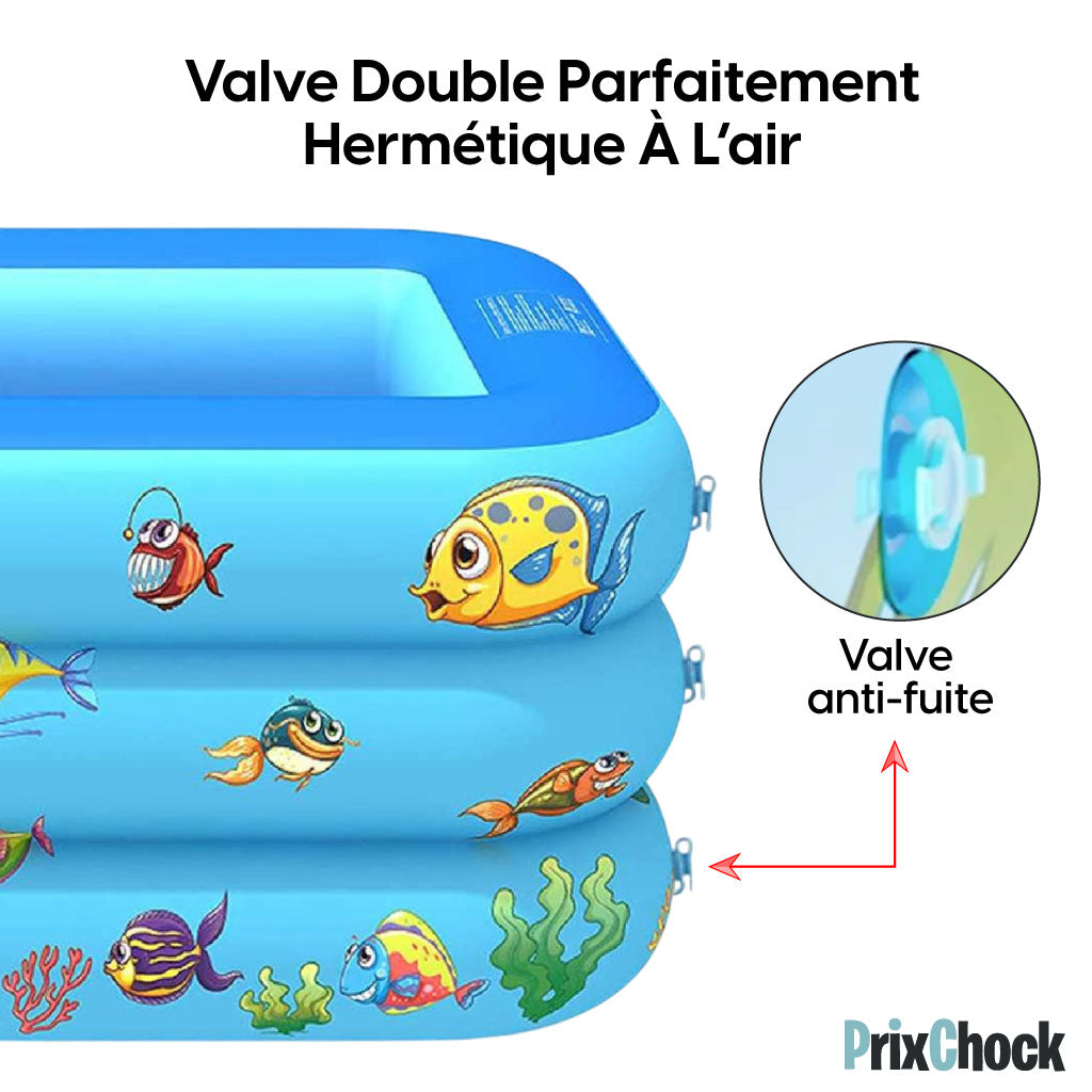 Piscine Gonflable pour Enfants avec Pompe Électrique – Montage Express & Amusement Assuré