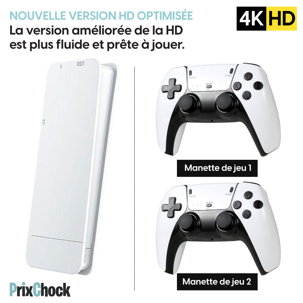 Console Rétro HDMI 4K – 20 000+ Jeux Intégrés & Manettes Sans Fil Incluses
