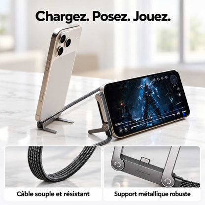 Câble de Charge avec Support Téléphone
