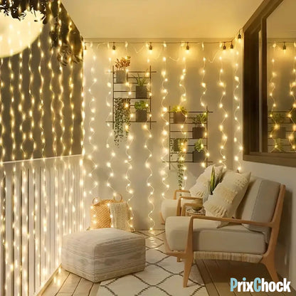 Rideau Led Décoratif Avec Télécommande Et 8 Modes D'éclairage Pour Illuminer Votre Univers