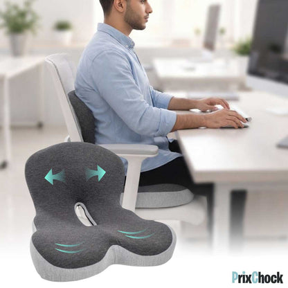 Coussin Confort 2-en-1 – Soutien Dos & Coccyx
