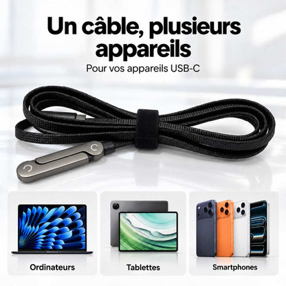 Câble de Charge avec Support Téléphone