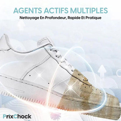 Crème Nettoyante Magique Pour Chaussures Avec Éponge Intégrée