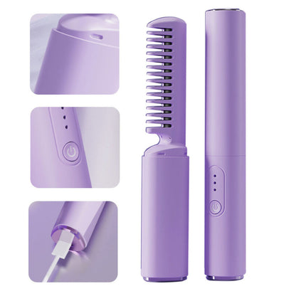 Brosse À Lisser Les Cheveux Sans Fil Rechargeable