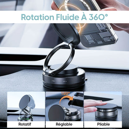 Support Téléphone Magnétique 360° à Ventouse – Fixation Solide & Angle Réglable à l’Infini !