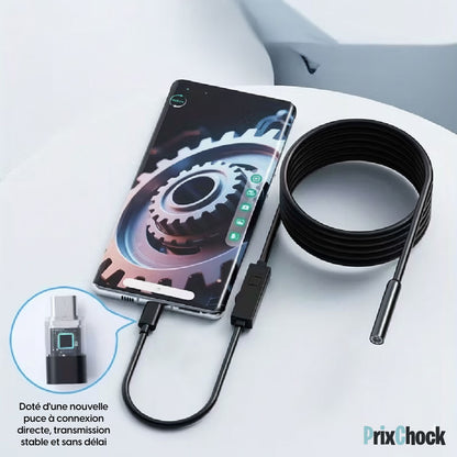 Caméra Endoscopique HD – Inspection Flexible avec LED