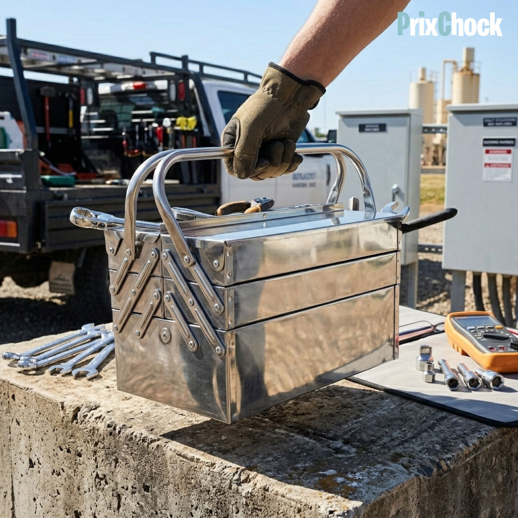 Boîte à Outils Métallique Pliante
