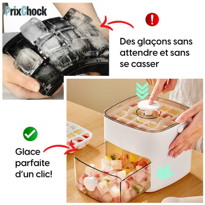 Boîte de Fabrication de Glaçons – Double Couche & Démoulage Facile