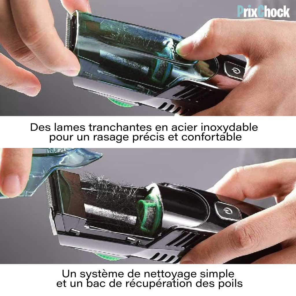 Tondeuse Rechargeable avec Aspirateur Intégré