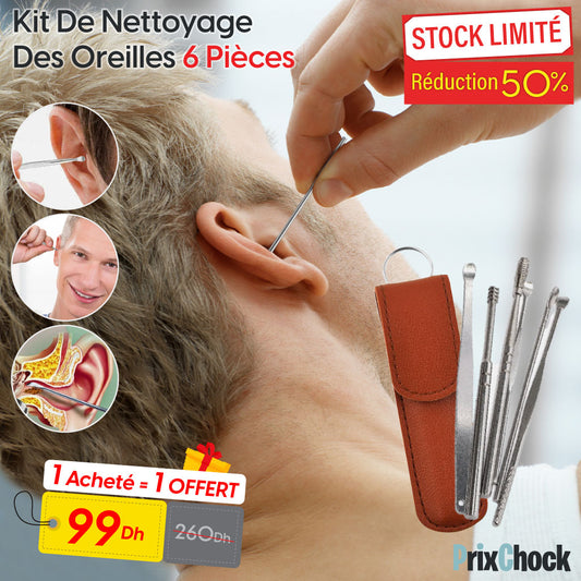 Kit Nettoyeur De Cire D'oreille En Acier Inoxydable – Soin Précis Et Hygiénique Sécurisé Et Durable