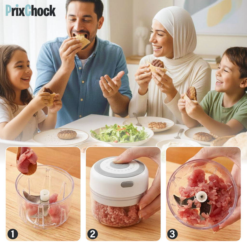 Hachoir Multifonction Rechargeable – Compact, Puissant et Prêt à Tout