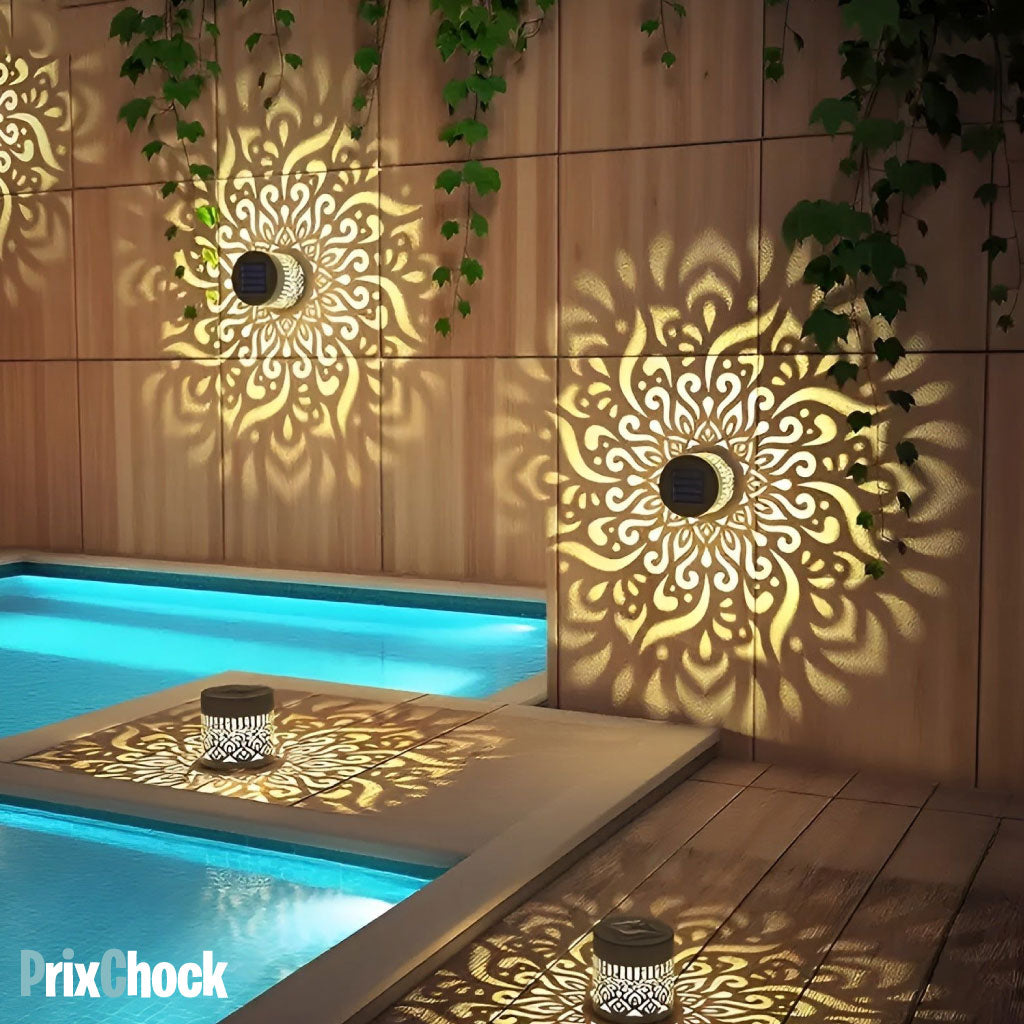 Lampe Solaire Décorative à Motifs Lumineux