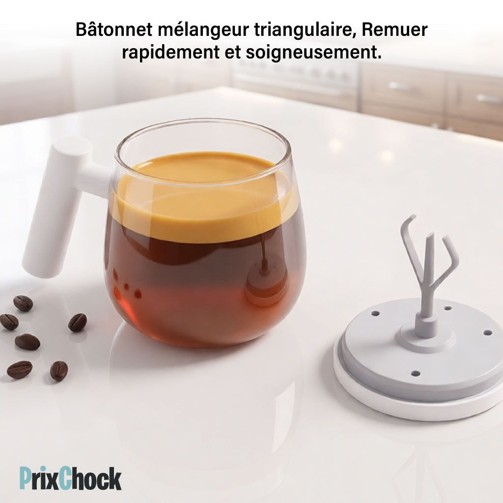 Verre Mélangeur Électrique Magnétique – Mélange Automatique Sans Cuillère