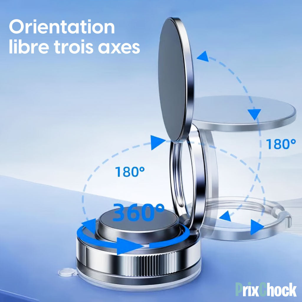 Support Téléphone Magnétique 360° à Ventouse – Fixation Solide & Angle Réglable à l’Infini !