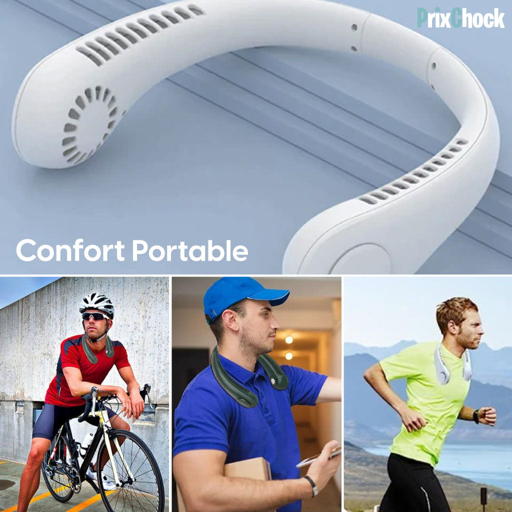 Mini Ventilateur USB Rechargeable pour le Cou – Fraîcheur Ajustable à 360° Où Que Vous Alliez !