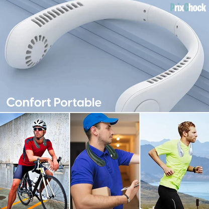 Mini Ventilateur USB Rechargeable pour le Cou – Fraîcheur Ajustable à 360° Où Que Vous Alliez !