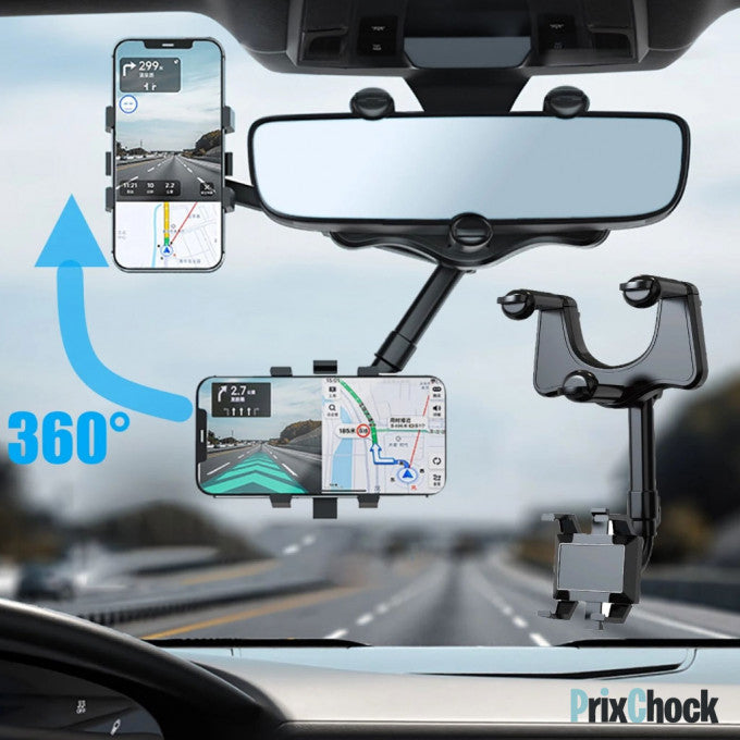 Support De Téléphone Multifonction Rotatif À 360° Pour Rétroviseur De Voiture. Offre spécial .